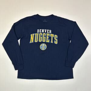 Fanatics Denver Nuggets Long Sleeve Tee | Men’s Large | Navy